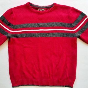Standard Blues Boys Sweater Red Gray Pullover Size 6